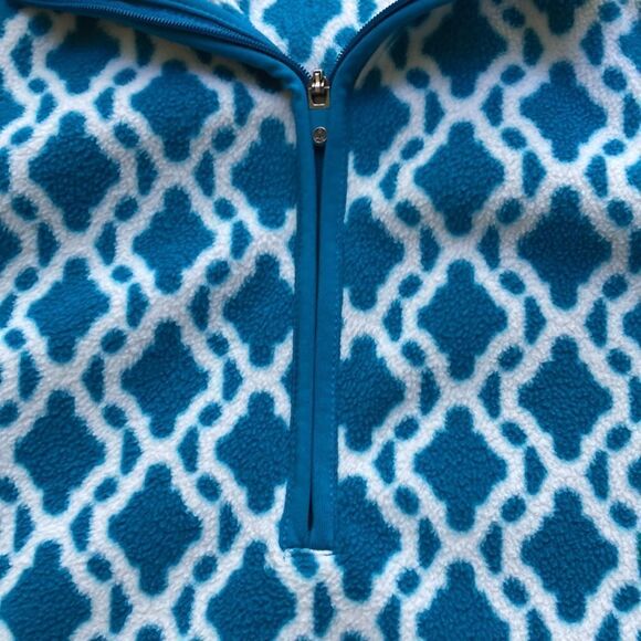 Lands End Pullover Quarter Zip Fleece Size M - Picture 3 of 9